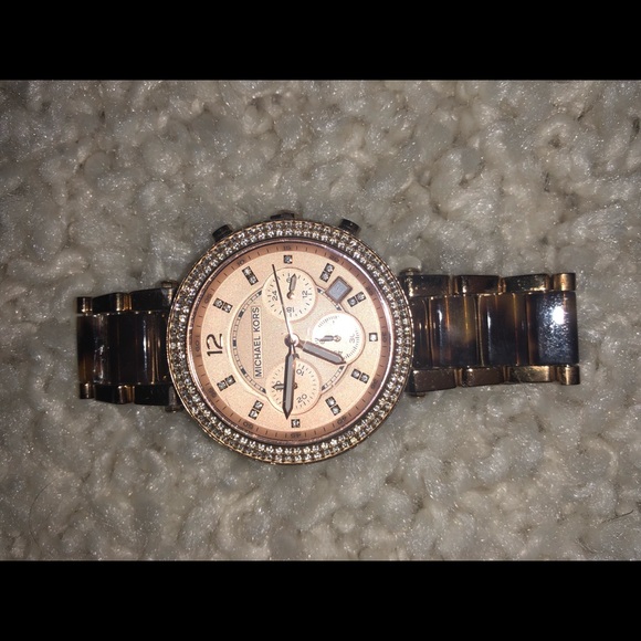Michael Kors tortoise shell watch